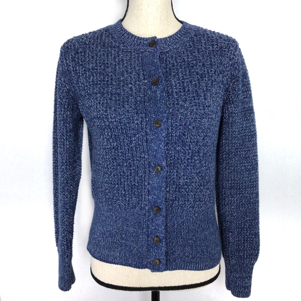 {GAP} Marled Waffle Cardigan Sweater, Medium